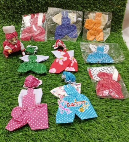 Laddu gopal ji bib suit combo set of 5 different colours/bib suit for laddu gopal ji/kanha ji bib suit with cap